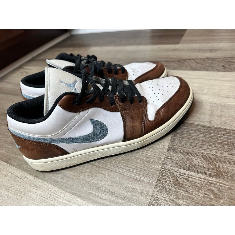 Air Jordan Size 13 Shoes - Low - White, Brown, Blue, Black